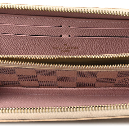Louis Vuitton Damier Azur Clemence Wallet Rose Ballerine 5 of 9
