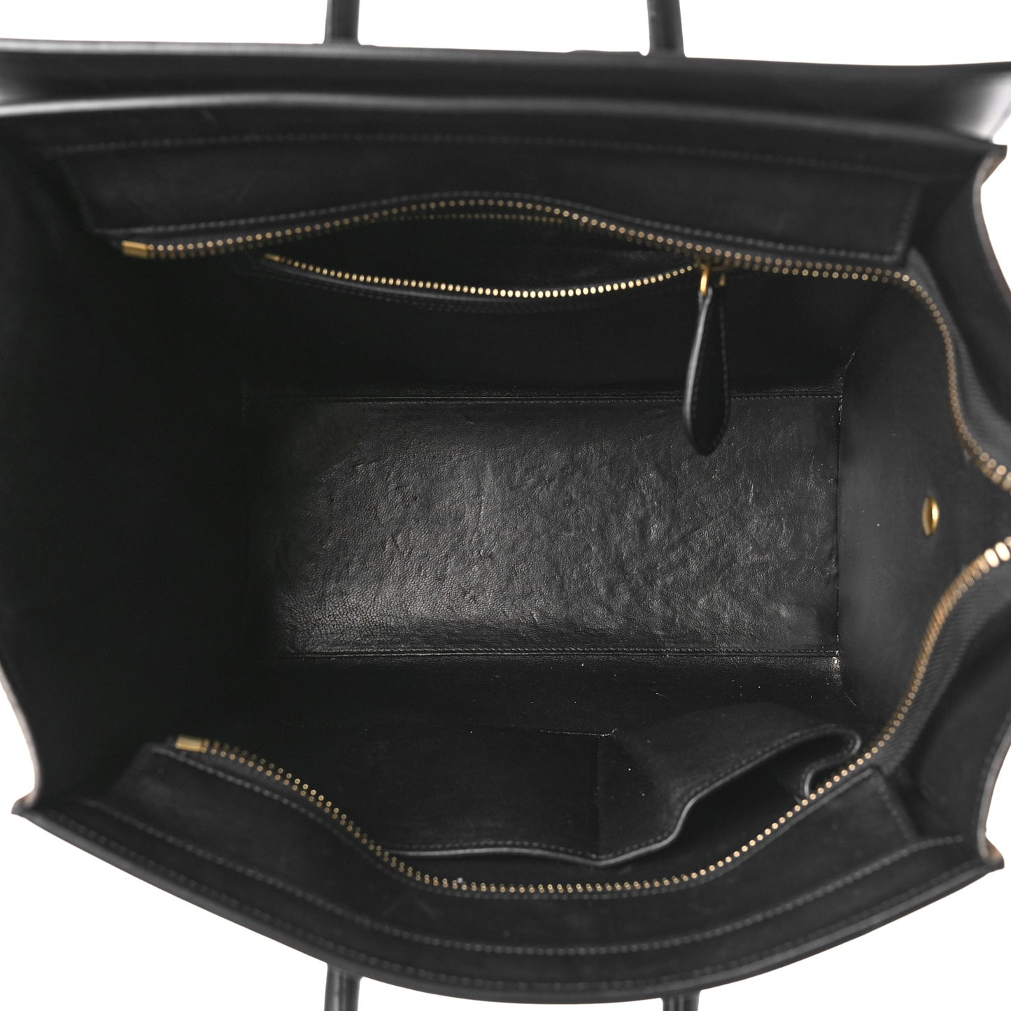 Drummed Calfskin Nubuck Micro Tri-Color Luggage Stone