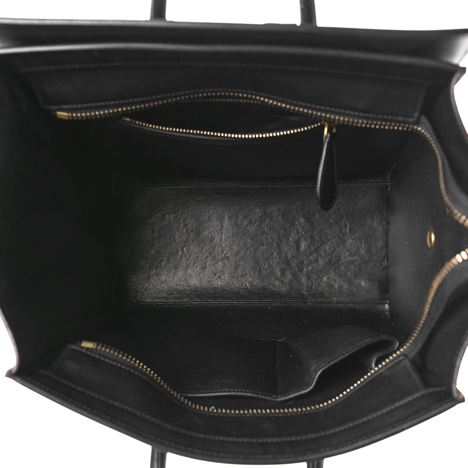 Celine Drummed Calfskin Nubuck Micro Tri-Color Luggage Stone 5 of 9