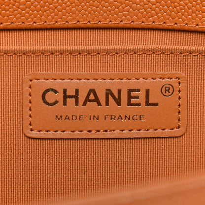 Chanel Caviar Quilted Medium Boy Flap Light Brown 5 of 8