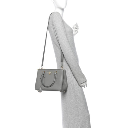 Prada Saffiano Lux Small Galleria Double Zip Tote Ardesia 2 of 10