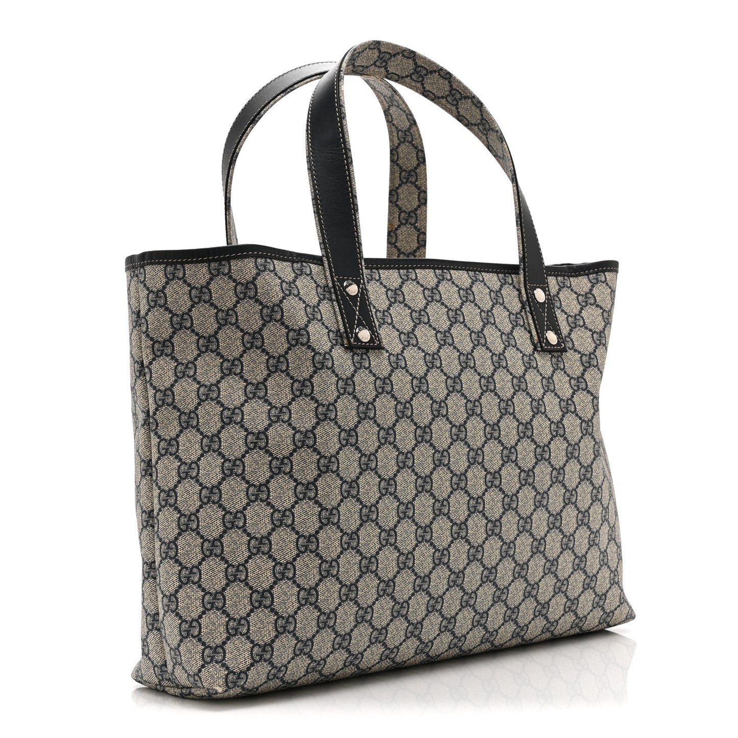 GG Plus Monogram Medium Signature Web Loop Tote Navy