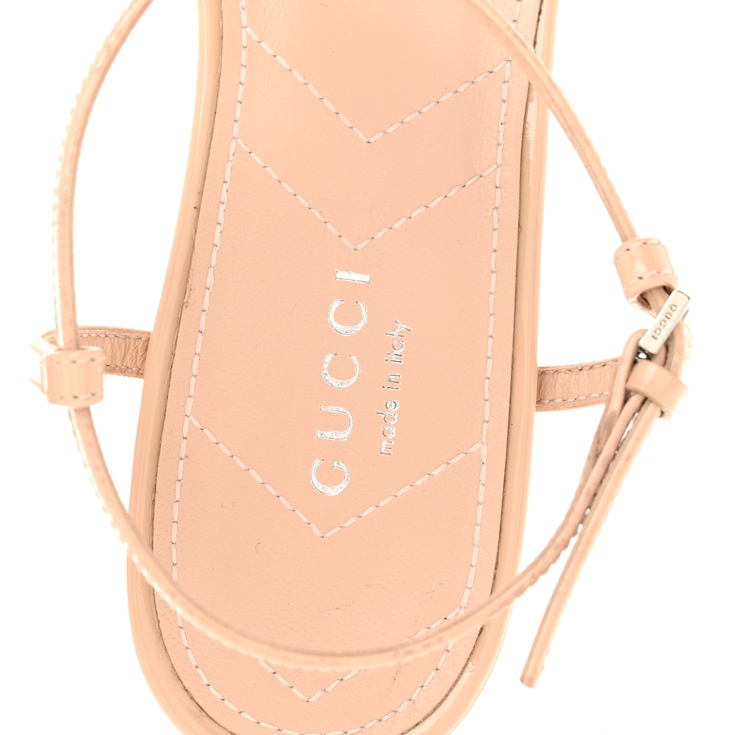 Gucci Patent Charlotte Petite GG Slingback Flats 36.5 Beige 7 of 9