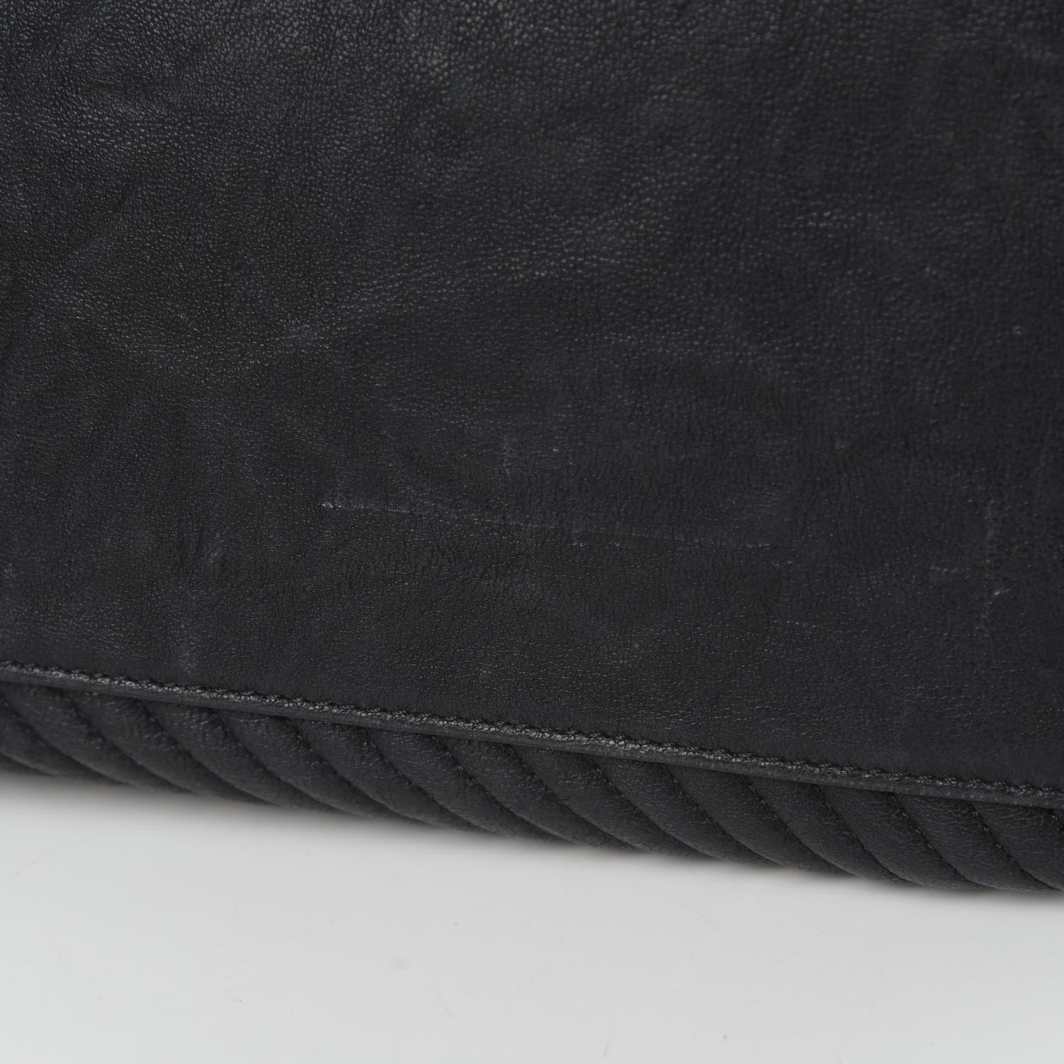 Chanel Wrinkled Lambskin Chevron Quilted Large Surpique Tote Black 11 of 12