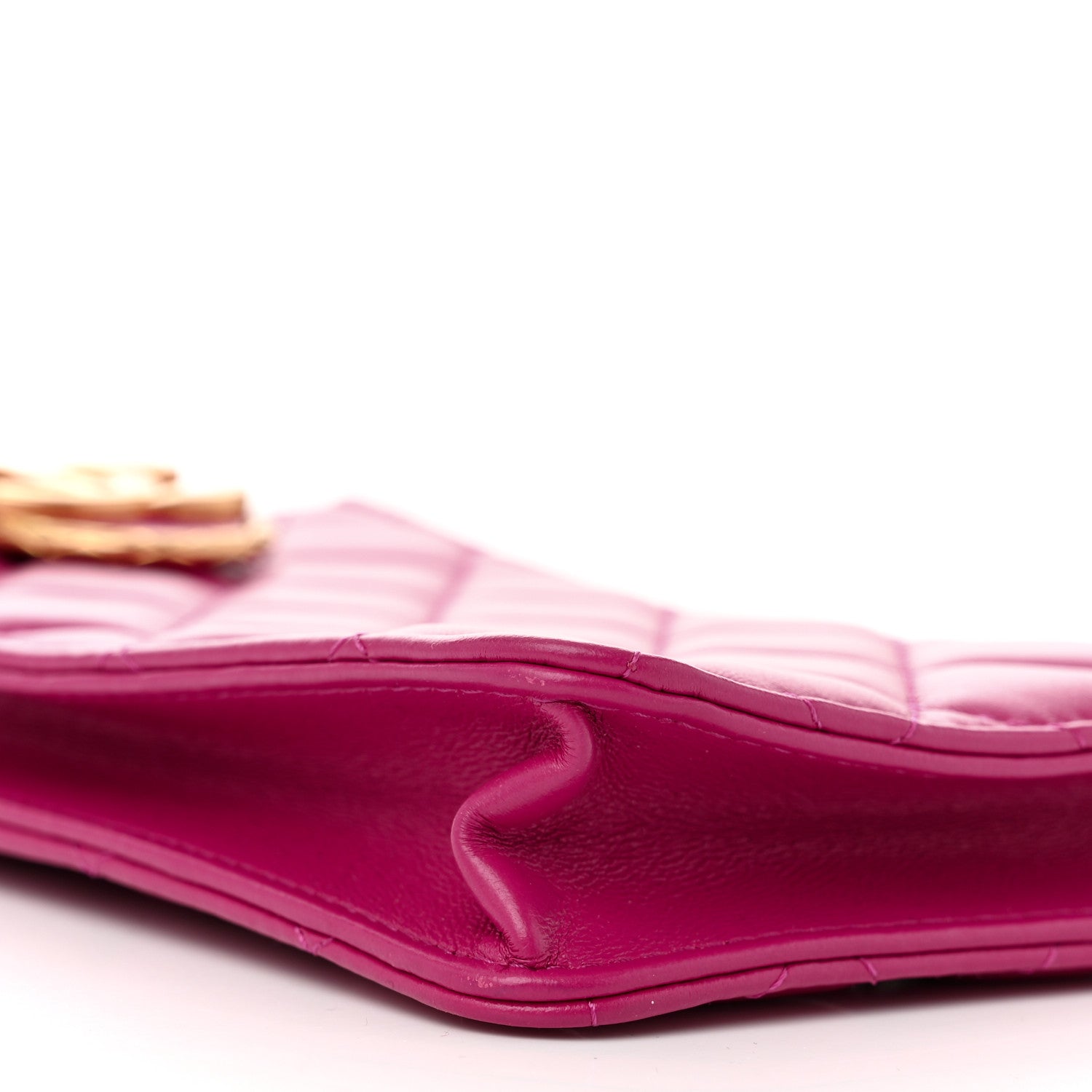 Chanel Lambskin Quilted Phone Holder With Chain Fuchsia 9 of 10