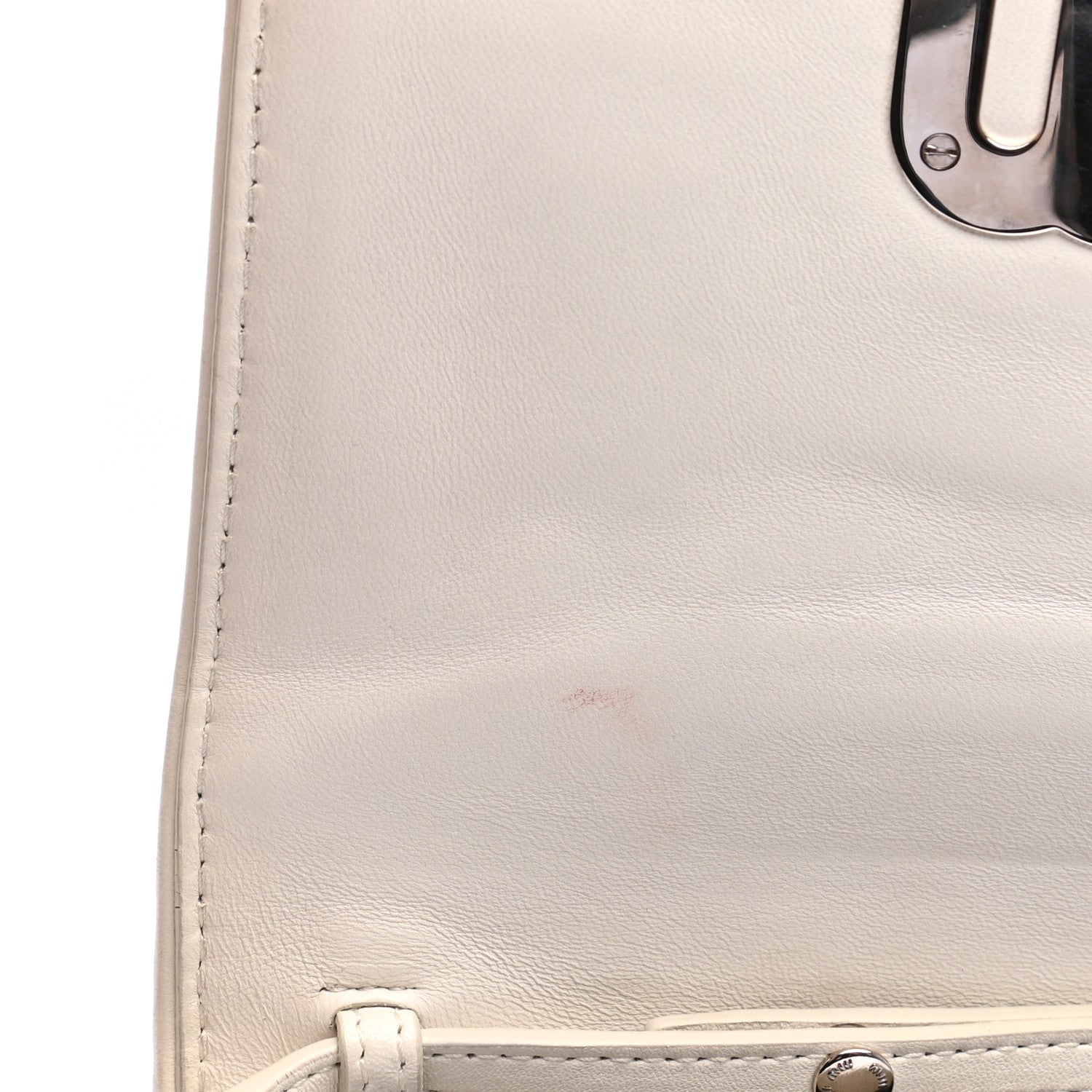 Miu Miu Nappa Matelasse Crystal Embellished Shoulder Bag White 13 of 13