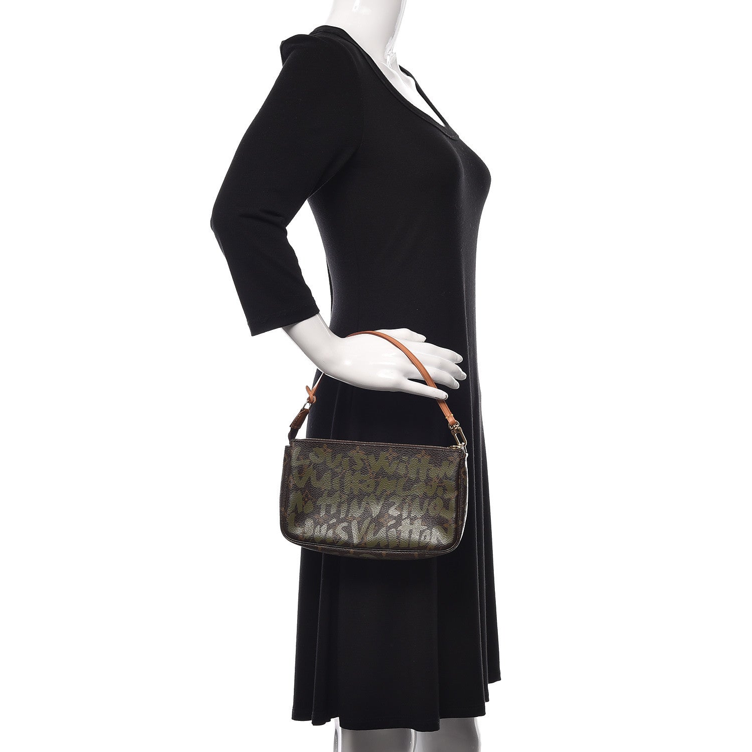 Louis Vuitton Monogram Graffiti Pochette Accessories Kaki 2 of 8