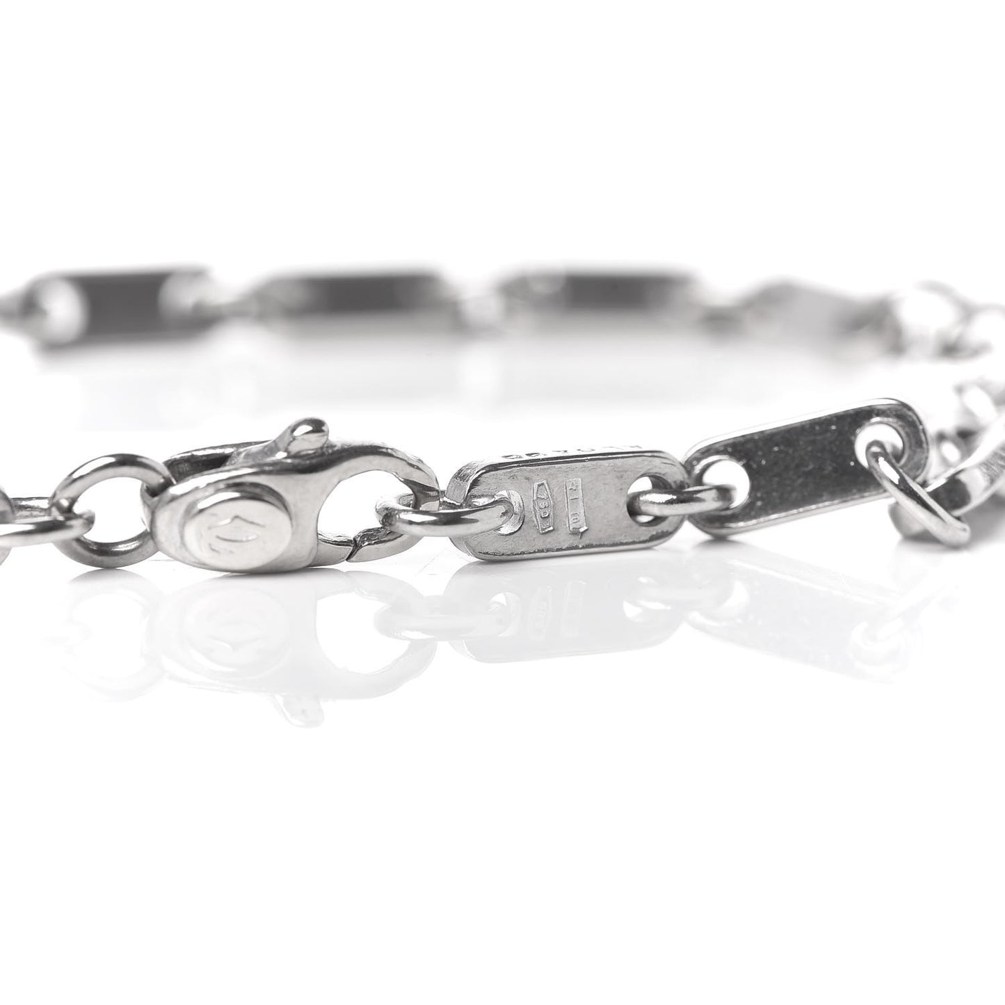 18K White Gold 3.5mm Fidelity Link Bracelet