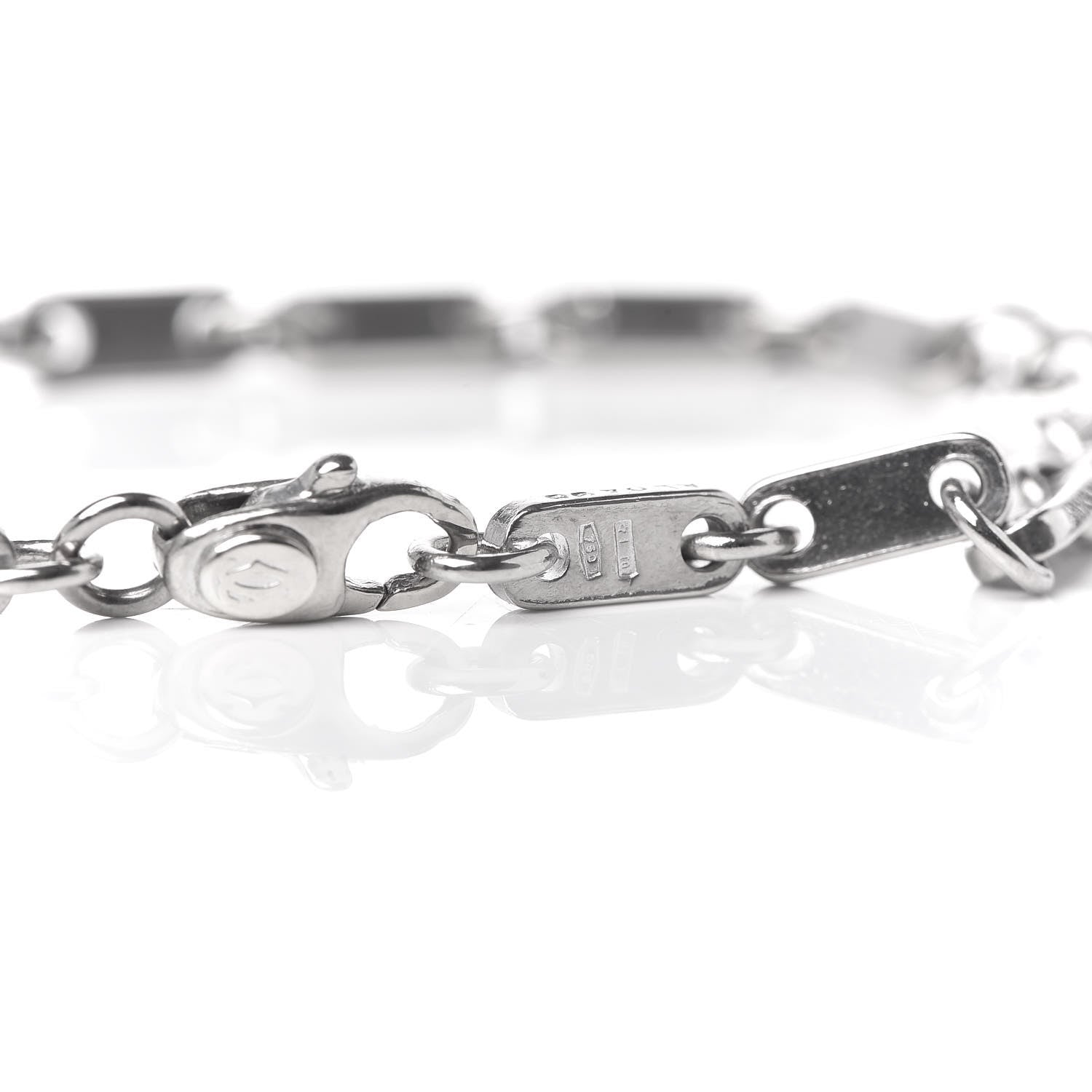 Cartier 18K White Gold 3.5mm Fidelity Link Bracelet 5 of 6