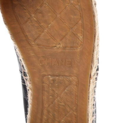 Chanel Lambskin CC Espadrilles 39 Black 9 of 13