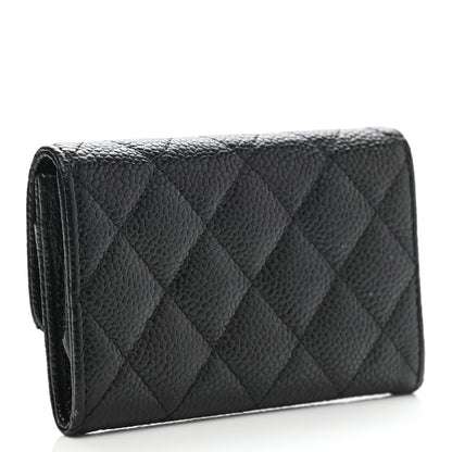 Chanel Caviar Quilted Flap Card Holder Black 2 of 8