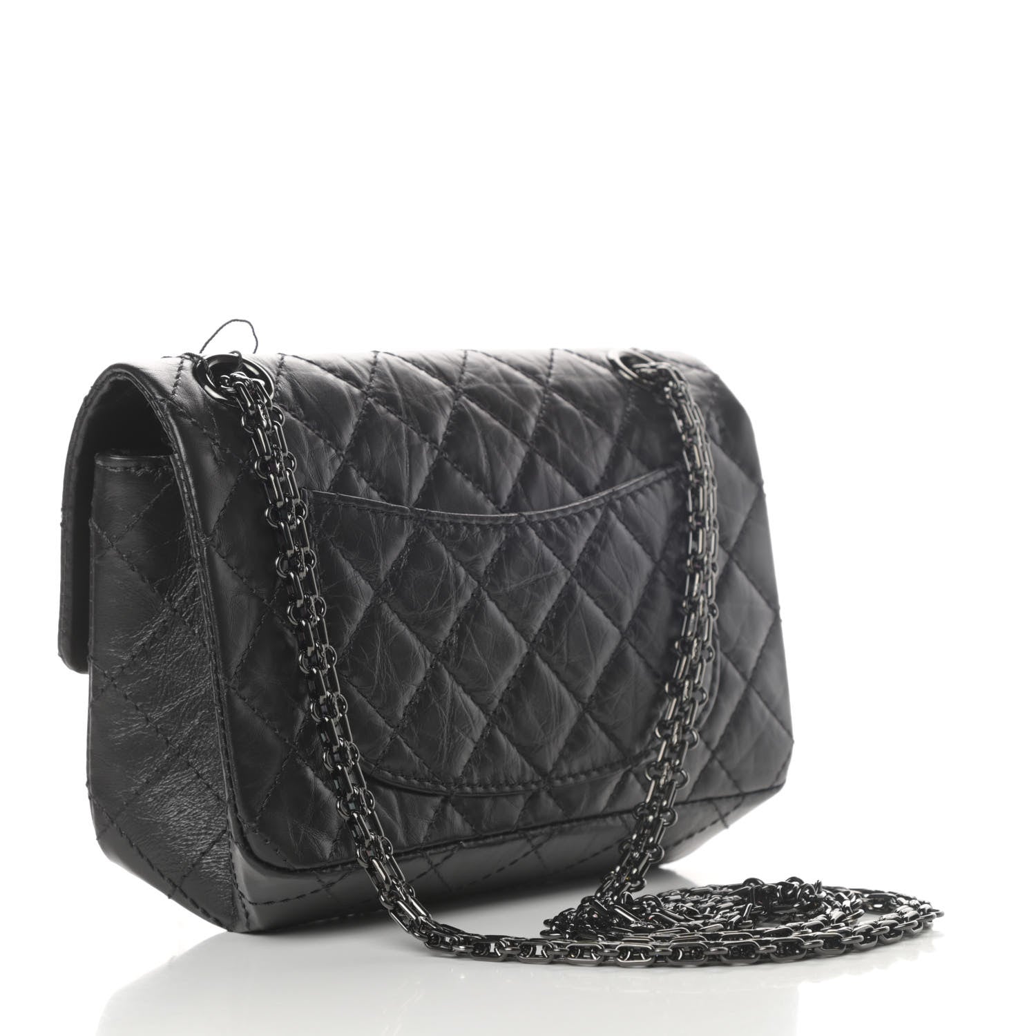 Chanel Aged Calfskin Quilted 2.55 Reissue Mini Flap So Black 3 of 13