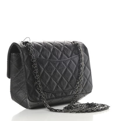 Chanel Aged Calfskin Quilted 2.55 Reissue Mini Flap So Black 3 of 13