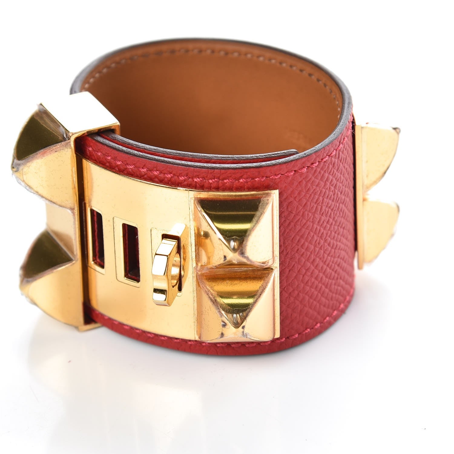 Hermes Epsom Collier de Chien CDC Bracelet S Rouge Casaque 7 of 8