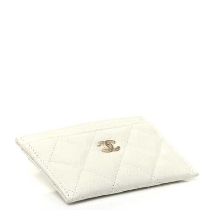 Chanel Caviar Quilted Card Holder White 4 of 9