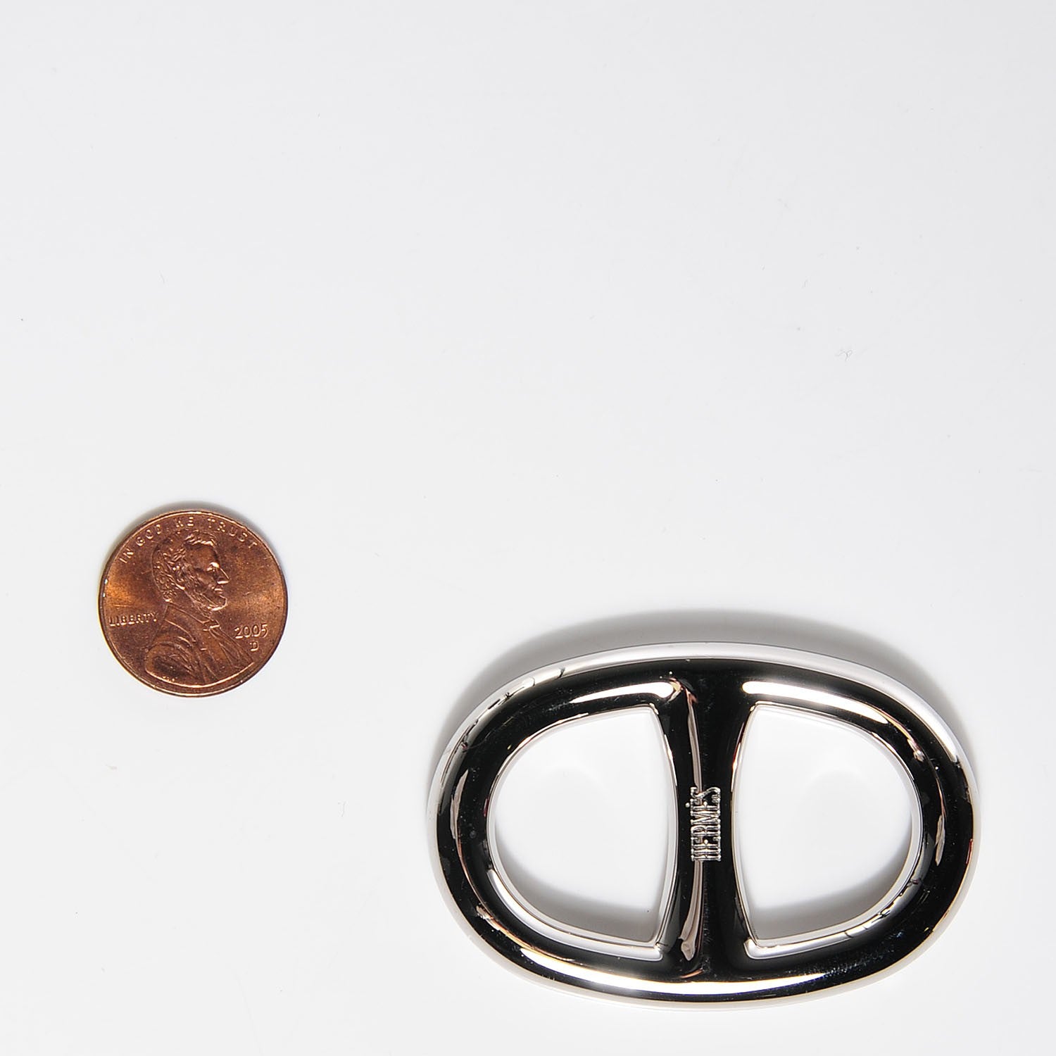 Hermes Palladium Chaine D'Ancre Scarf Ring 2 of 4