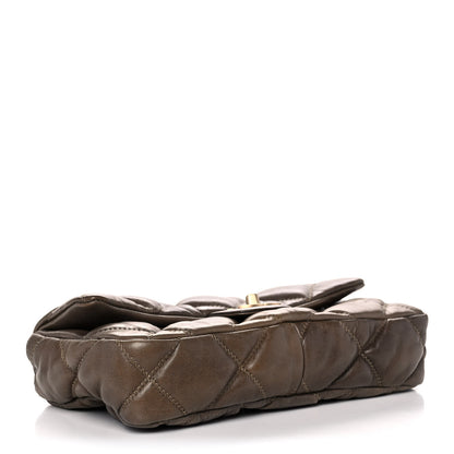 Chanel Calfskin Small Bubble Quilt Flap Brown 4 of 13