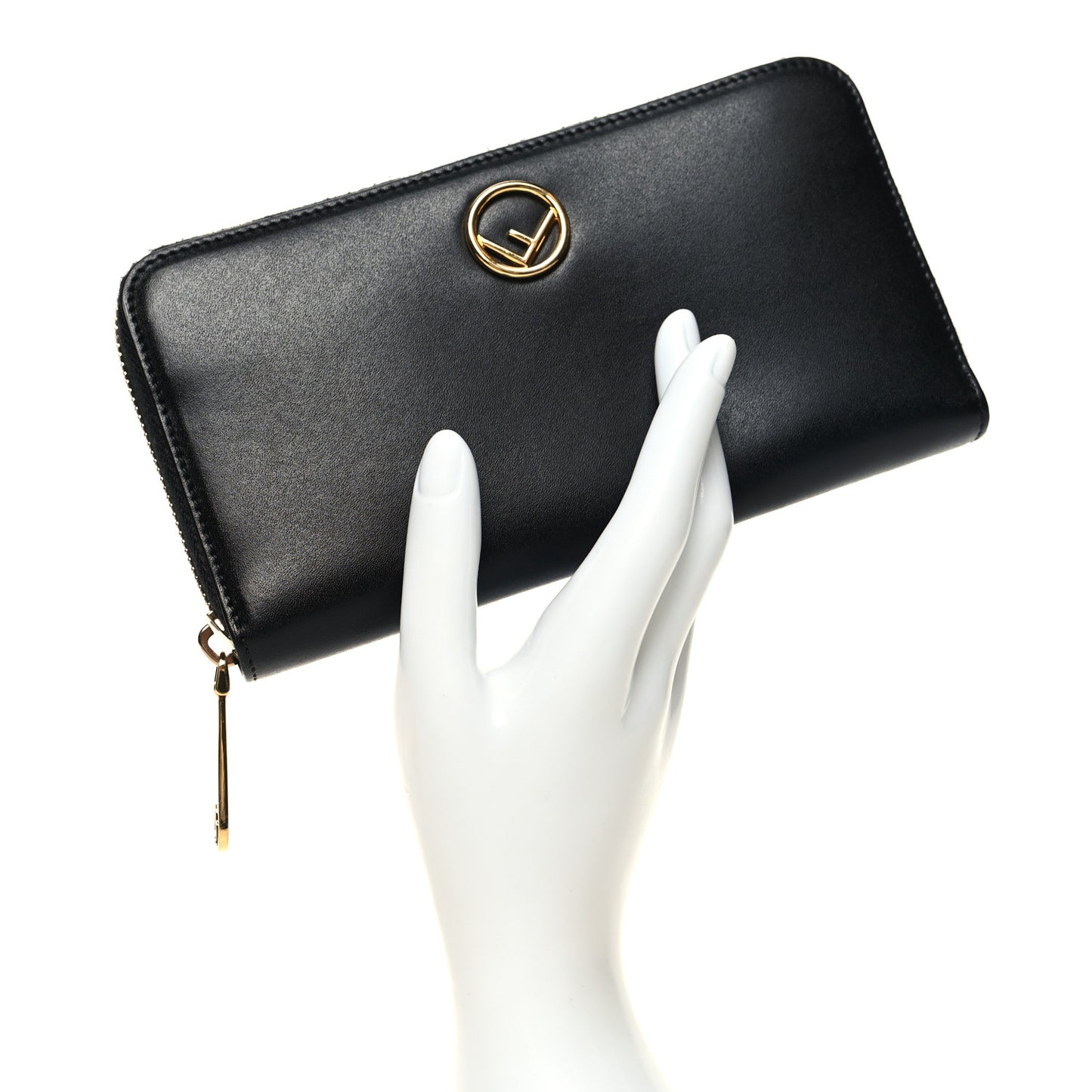 Vitello Liberty Lucido F is Fendi Zip Around Wallet Black