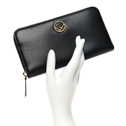 Fendi Vitello Liberty Lucido F is Fendi Zip Around Wallet Black 2 of 9