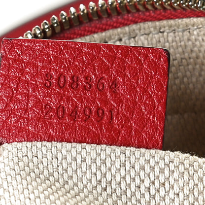 Gucci Pebbled Calfskin Small Soho Disco Bag Tabasco Red 7 of 16