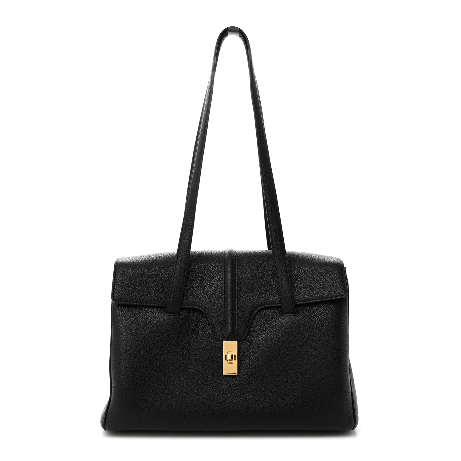 Celine Supple Grained Calfskin Medium Soft 16 Bag Black 1 of 12