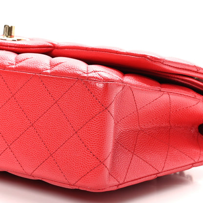 Chanel Caviar Quilted Medium Double Flap Red 9 of 10