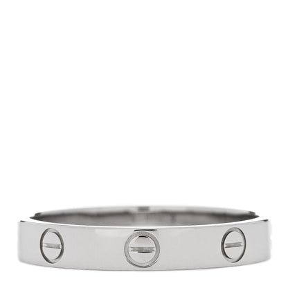 Cartier Platinum 3.5mm LOVE Wedding Band Ring 60 9 3 of 4
