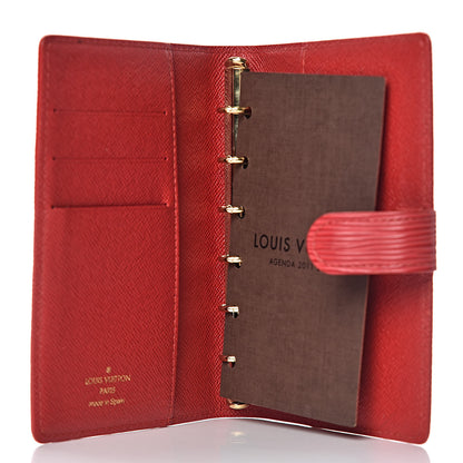 Louis Vuitton Epi Small Ring Agenda Cover Castillan Red 5 of 8