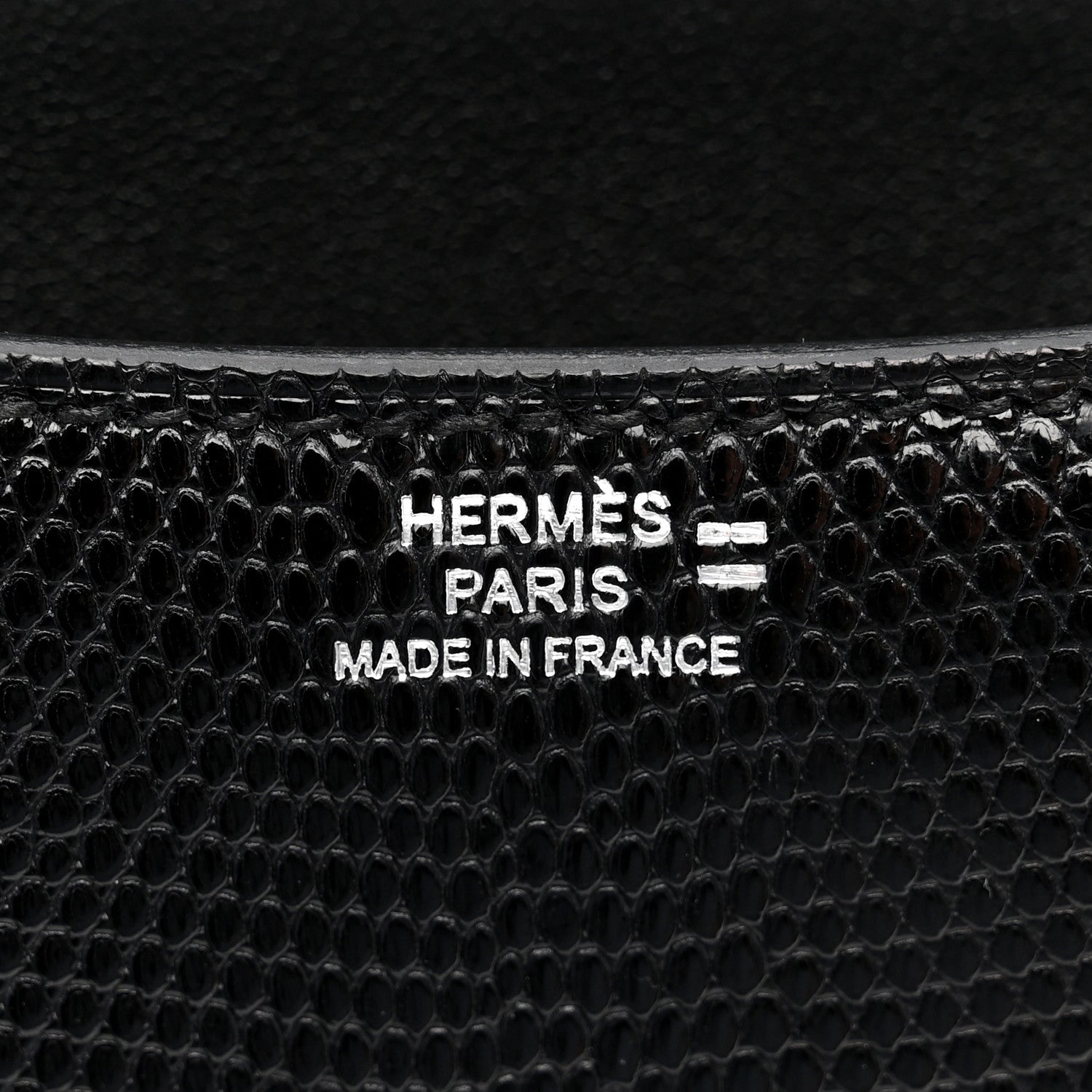 Hermes Lizard Constance 18 Black 7 of 12