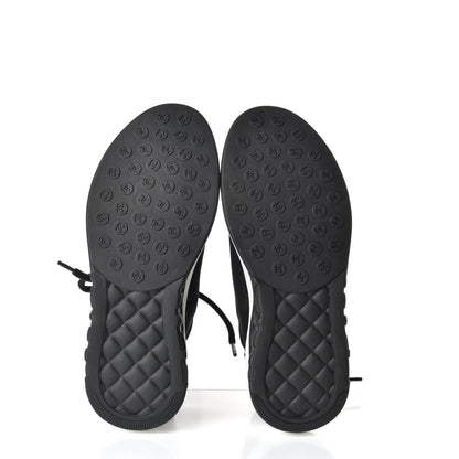 Chanel Lycra Womens CC Sneakers 36 Black 6 of 10