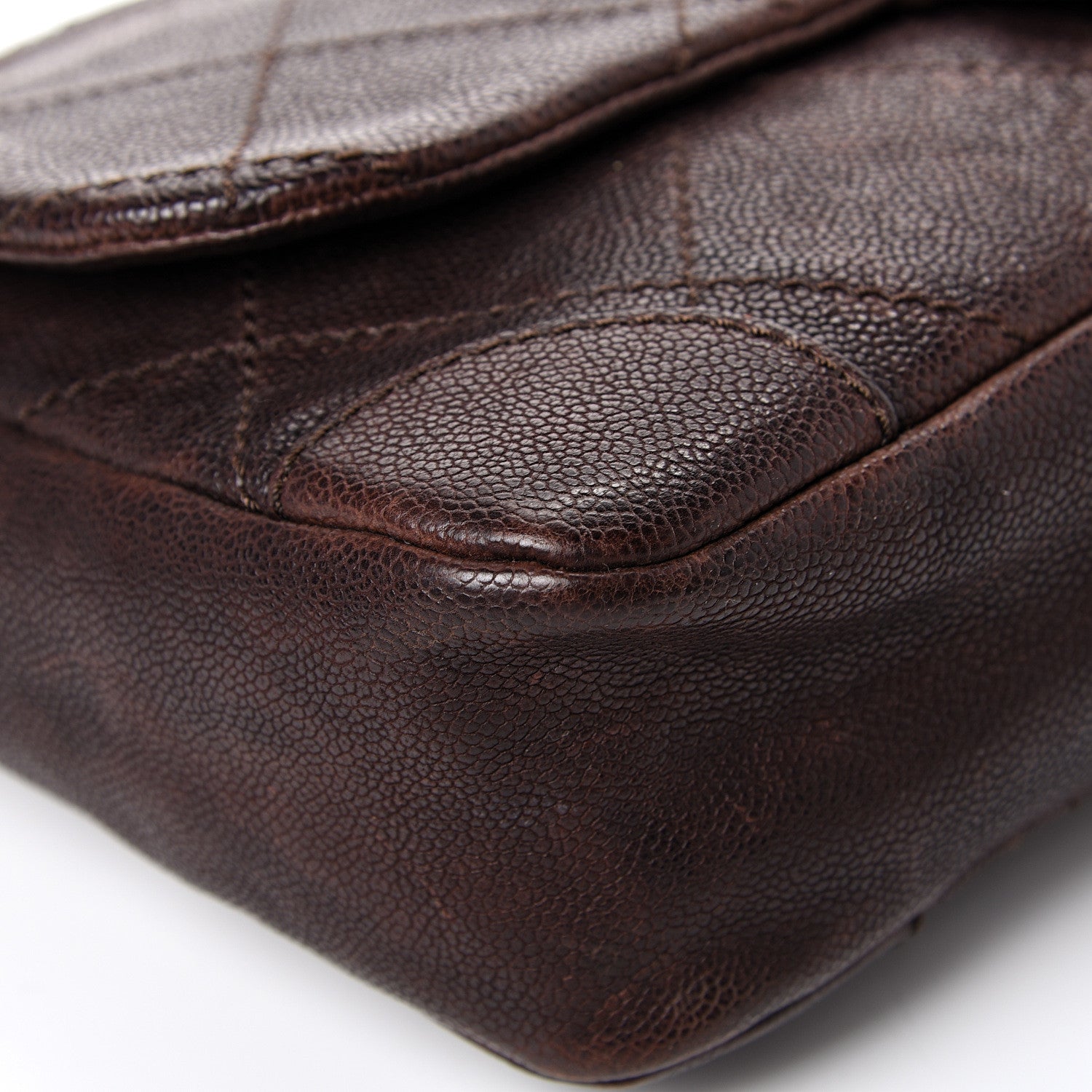 Chanel Caviar Outdoor Ligne Flap Dark Brown 8 of 15