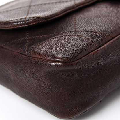 Chanel Caviar Outdoor Ligne Flap Dark Brown 8 of 15