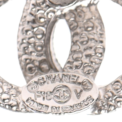 Chanel Crystal Mini Timeless CC Earrings Silver 4 of 4