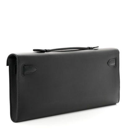 Hermes Swift Kelly Cut Clutch Pochette Black 3 of 11
