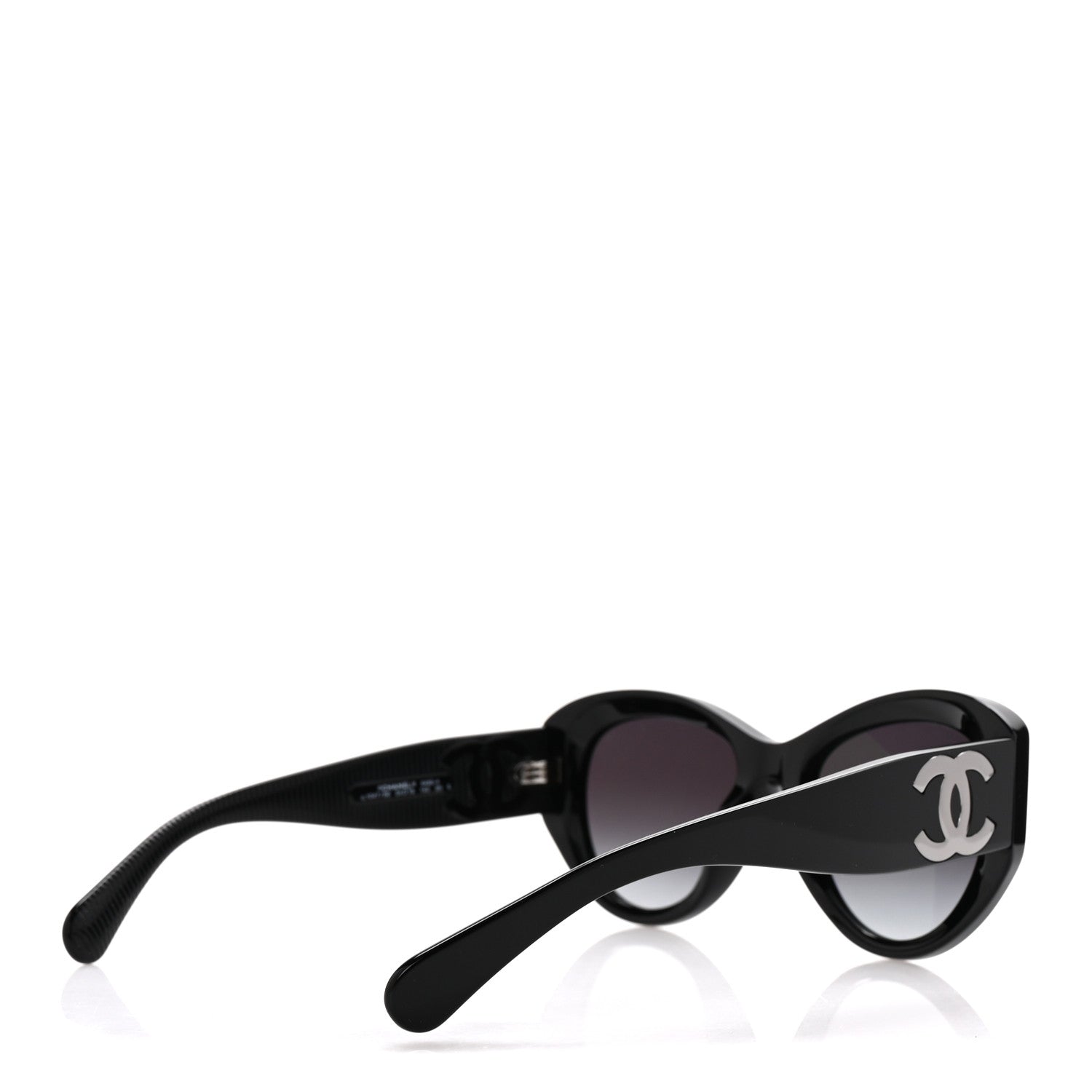 Chanel Acetate Butterfly Large CC Sunglasses 5492-A Black 4 of 8