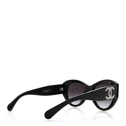 Chanel Acetate Butterfly Large CC Sunglasses 5492-A Black 4 of 8