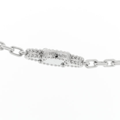 Van Cleef & Arpels 18K White Gold Veined Black Onyx 20 Motifs Vintage Alhambra Necklace 4 of 7