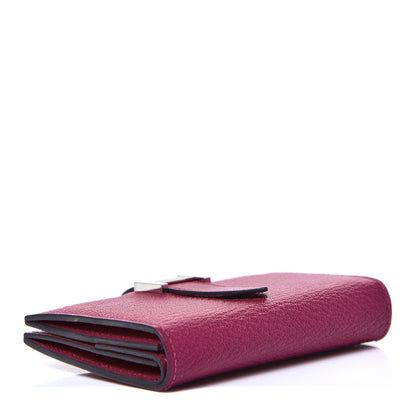 Hermes Chevre Mysore Mini Bearn Wallet Rose Pourpre 4 of 8