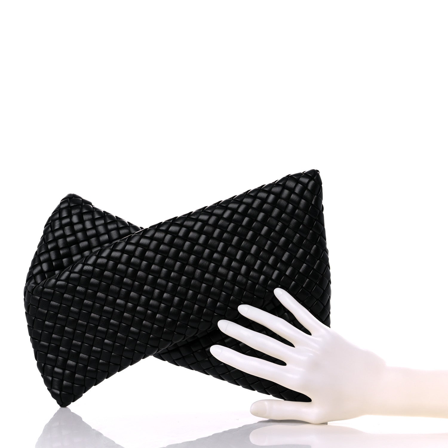 Bottega Veneta Nappa Intrecciato Crisscross Clutch Black 2 of 5