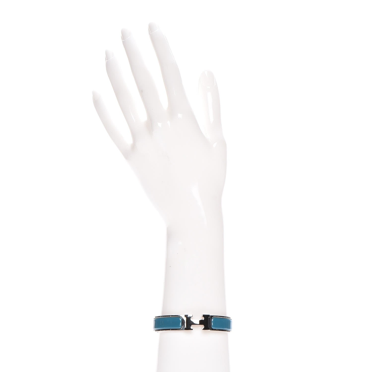 Hermes Enamel Narrow Clic Clac H Bracelet PM Bleu Indien 2 of 5