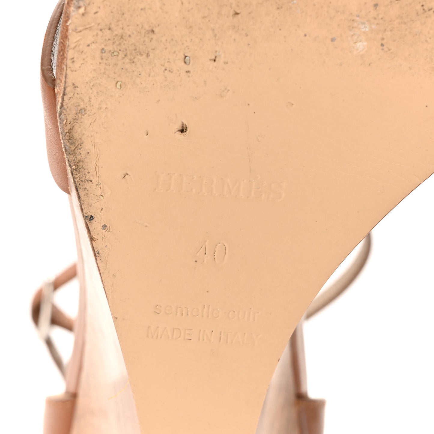 Calfskin Legend Wedge Sandals 40 Gold