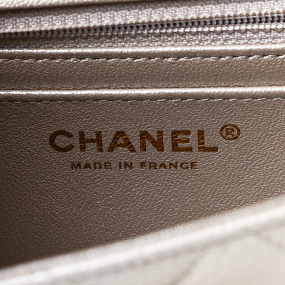 Chanel Metallic Goatskin Quilted Mini Rectangular Flap Gold 5 of 10
