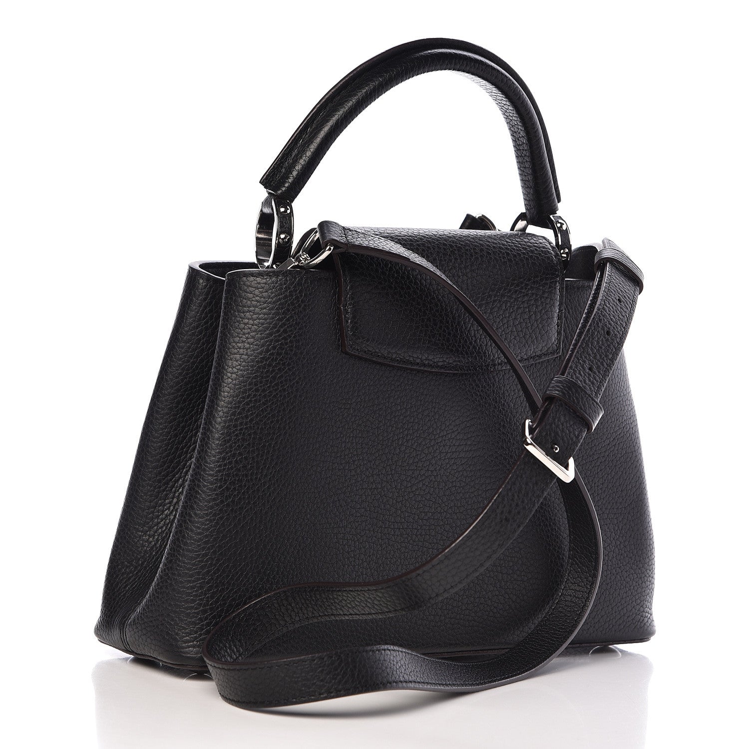 Louis Vuitton Taurillon Capucines BB Black 3 of 9