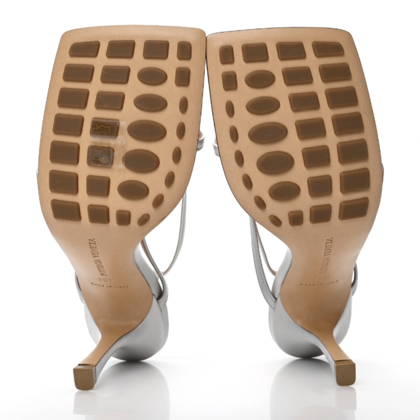 Laser Nappa Stretch Multi Strap 90mm Sandals 39.5 Moon Drop