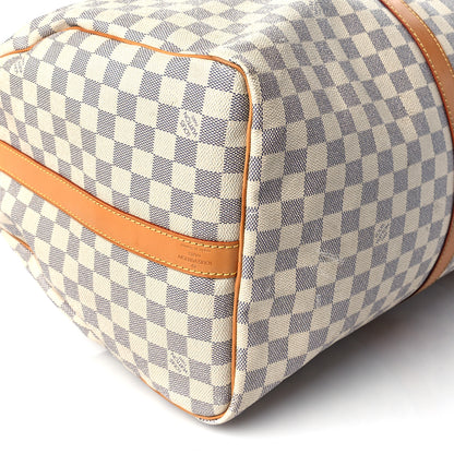 Louis Vuitton Damier Azur Keepall Bandouliere 55 8 of 17