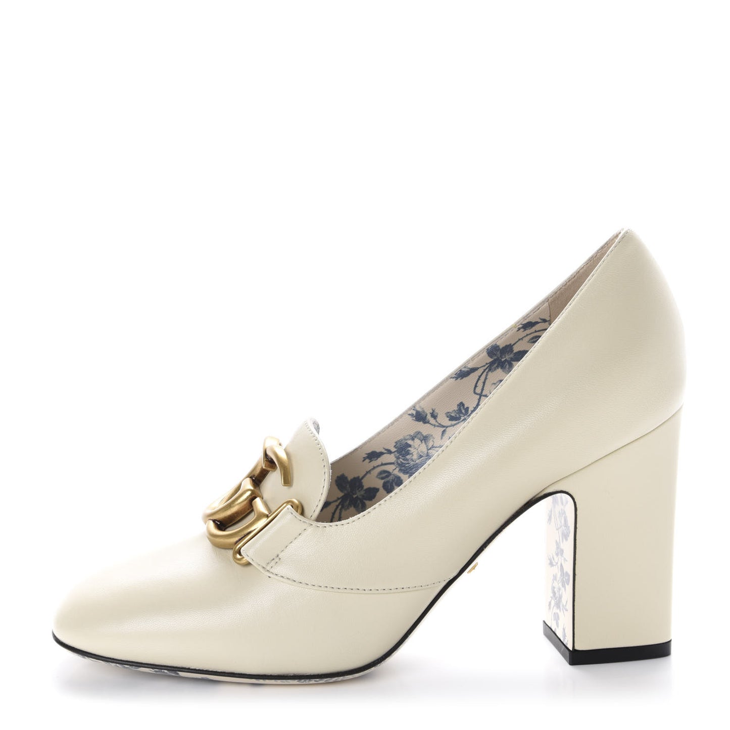 Malaga Kid GG Victoire 95mm Loafer Pumps 38.5 Vintage White