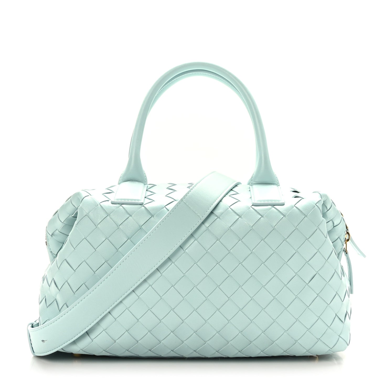 Nappa Intrecciato Bauletto Teal Washed