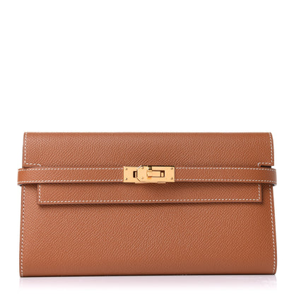 Hermes Epsom Kelly Longue Wallet Gold 1 of 8