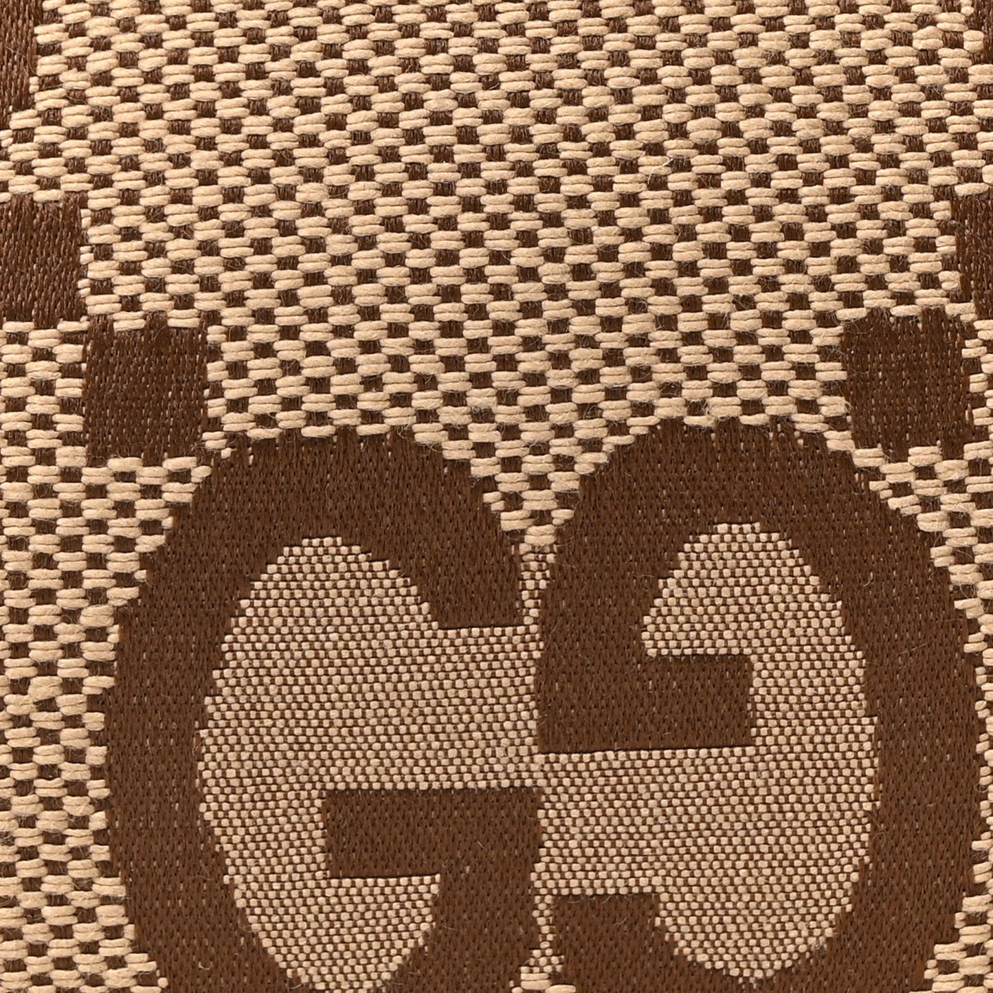 Monogram Jumbo GG Textured Dollar Calfskin Web Belt Bag Camel Ebony New Acero Camel Ebony New Acero