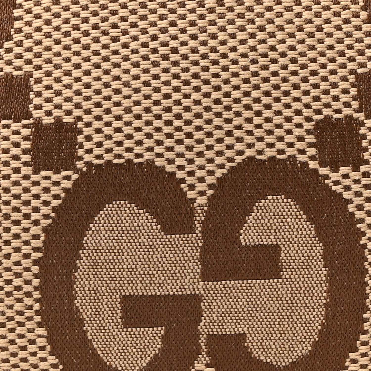 Gucci Monogram Jumbo GG Textured Dollar Calfskin Web Belt Bag Camel Ebony New Acero Camel Ebony New Acero 8 of 10